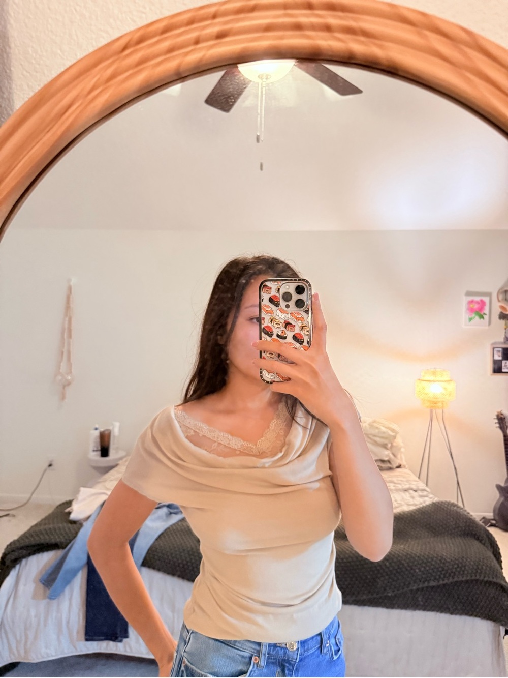 Layered cream shirt
